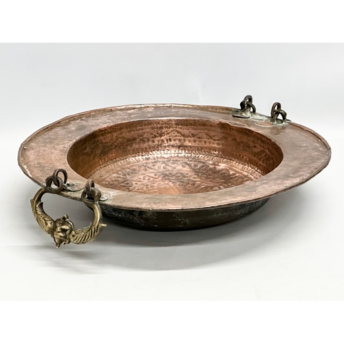 34 - A large Mid/Late 19th Century copper brazier. 56x50x10cm