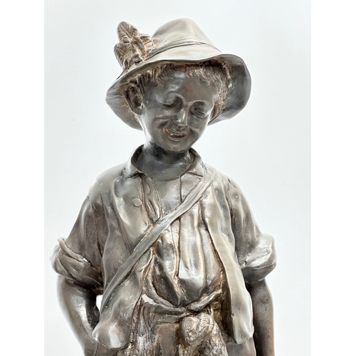 21 - Auguste Moreau (1834-1917) A large Late 19th Century bronze “Young Hunter” by Auguste Moreau. 53cm