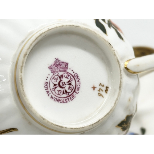 212 - A Late 19th Century Royal Worcester cup and saucer.