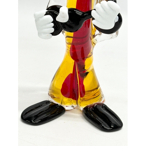 458 - A Mid 20th Century Murano Glass clown guitar player figure. 25.5cm