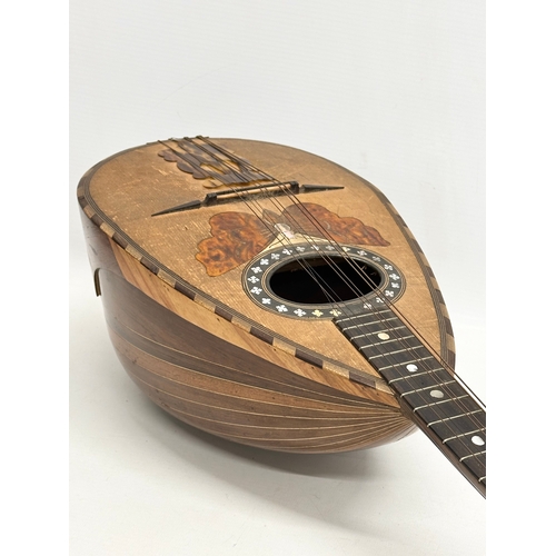 447 - A Late 19th Century Stridente butterfly mandolin with case