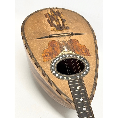 447 - A Late 19th Century Stridente butterfly mandolin with case