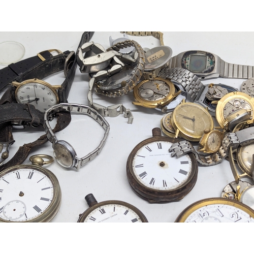 506 - A quantity of vintage watches, pocket watches, watch parts, etc