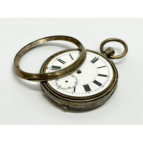 519 - A silver pocket watch for repair