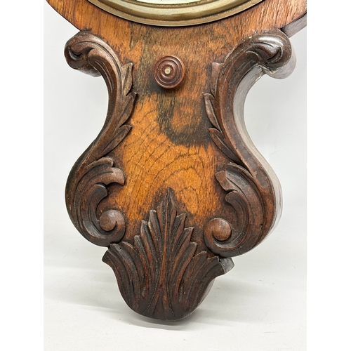 252 - A good quality Late William IV rosewood barometer. 32x104cm.