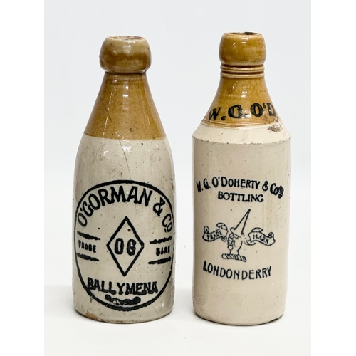 452 - 2 stone bottles. A O’Gorman & Co Ballymena stone bottle. A W.G. O’Doherty & Co Bottling Londonderry.... 