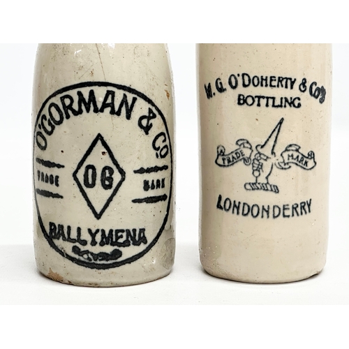 452 - 2 stone bottles. A O’Gorman & Co Ballymena stone bottle. A W.G. O’Doherty & Co Bottling Londonderry.... 