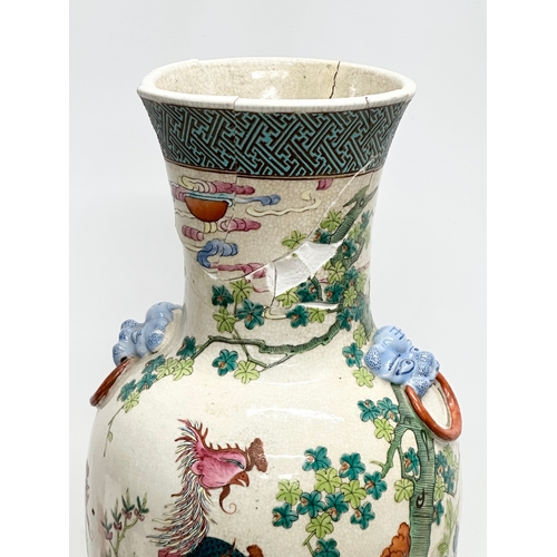 15 - A large Late Qing Dynasty Chinese Famille Rose pot. Decorated with hand painted peacocks, lotus leav... 