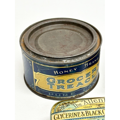 547 - A collection of vintage tins. Murray’s Mottled Flake Virginia Honey Dew Tobacco tin. Honey Brand Gro... 