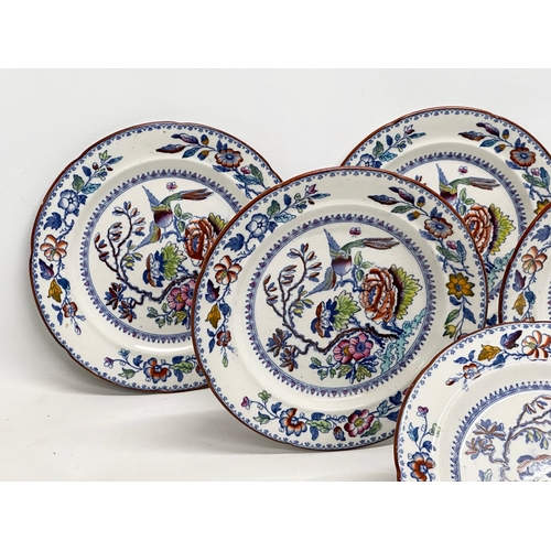 266 - A set of 6 Early 19th Century Mason’s pottery plates. Circa 1815-1830. 20.5cm.