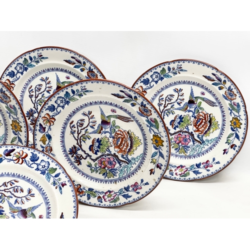 266 - A set of 6 Early 19th Century Mason’s pottery plates. Circa 1815-1830. 20.5cm.