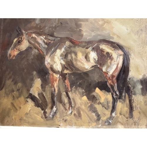 43 - Basil Blackshaw. A large signed print. 63x55cm