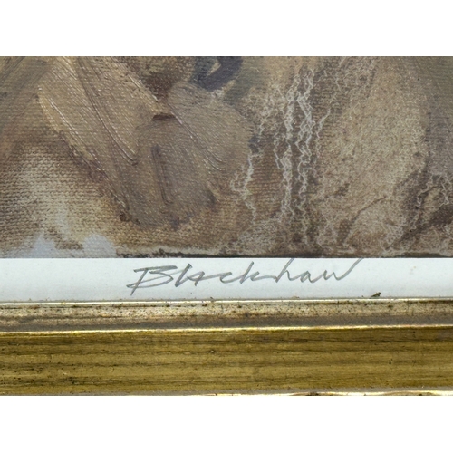 43 - Basil Blackshaw. A large signed print. 63x55cm