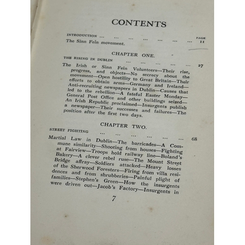 600 - The Irish Rebellion of 1916. By John F. Boyle. 1916. Map missing.