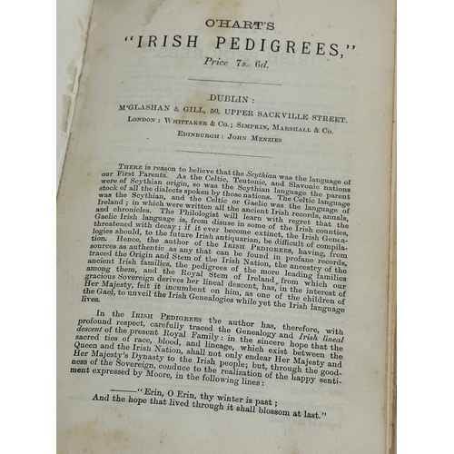 601 - Irish Pedigrees. By John O’Hart. The Origin and Stem of the Irish Nation. 1876.