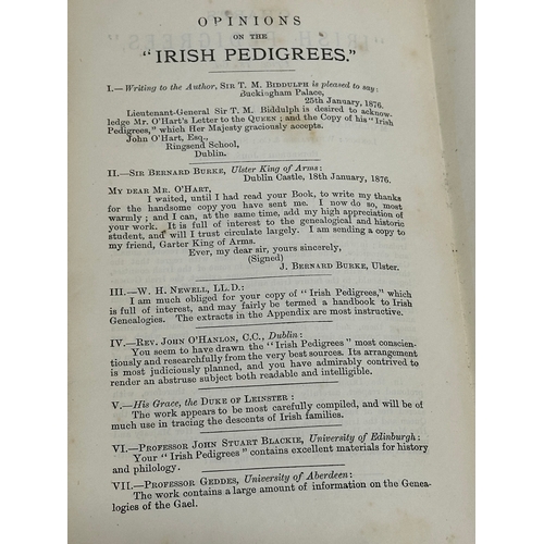 601 - Irish Pedigrees. By John O’Hart. The Origin and Stem of the Irish Nation. 1876.