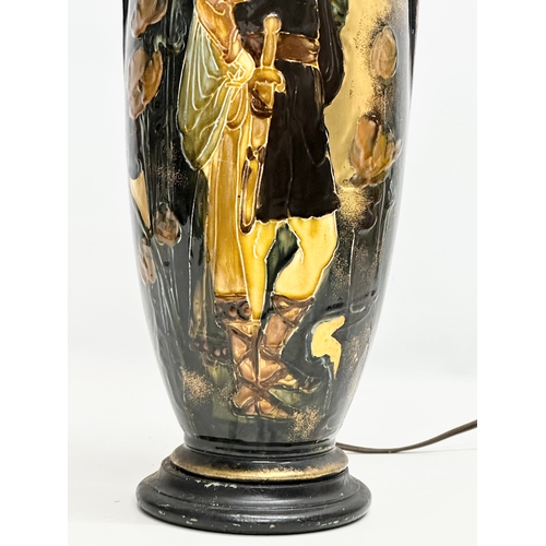 596 - Thomas Forester. A large Early 20th Century Art Nouveau ‘Rembrandt’ table lamp. Circa 1900. 66cm