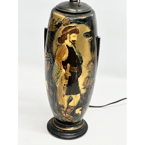 596 - Thomas Forester. A large Early 20th Century Art Nouveau ‘Rembrandt’ table lamp. Circa 1900. 66cm