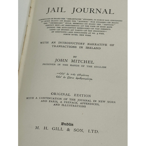 610 - Jail Journal. By John Mitchell. Prisoner in the Hands of the English. Original edition.