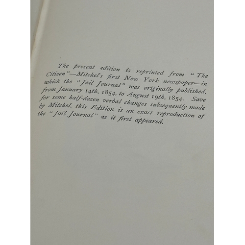 610 - Jail Journal. By John Mitchell. Prisoner in the Hands of the English. Original edition.