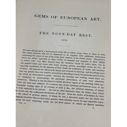 620 - Gems of European Art. The Best Pictures of The Best Schools. Edited by S.C.Hall, ESQ F.S.A. Seconds ... 