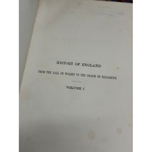 621 - Froude. History of England. 12 volumes. Excellent binding. 19th Century.