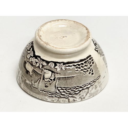 281 - A Mid 19th Century Irishprint ware footed bowl. 16.5x8.5cm.