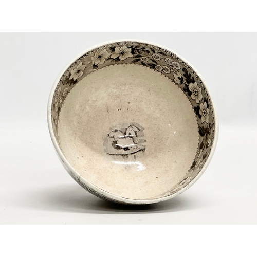 281 - A Mid 19th Century Irishprint ware footed bowl. 16.5x8.5cm.