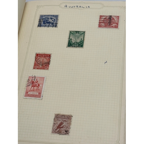 630 - A large collection of stamps in album. Not all pictured.