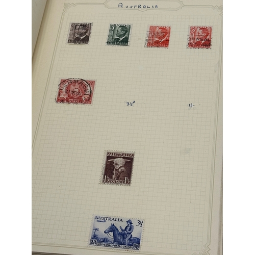 630 - A large collection of stamps in album. Not all pictured.