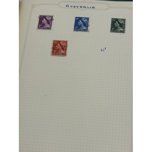 630 - A large collection of stamps in album. Not all pictured.