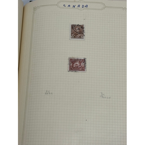 630 - A large collection of stamps in album. Not all pictured.