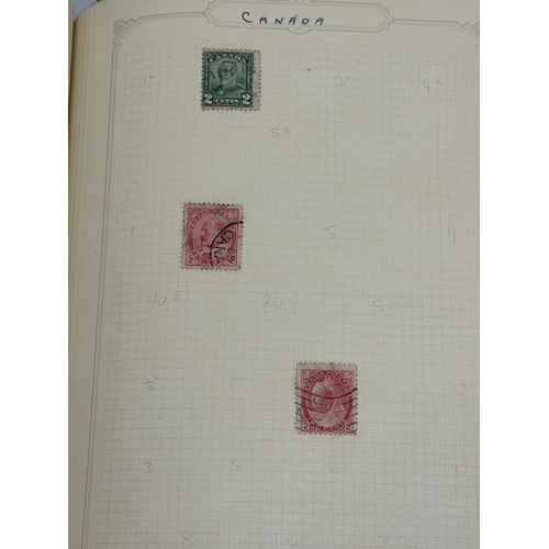 630 - A large collection of stamps in album. Not all pictured.