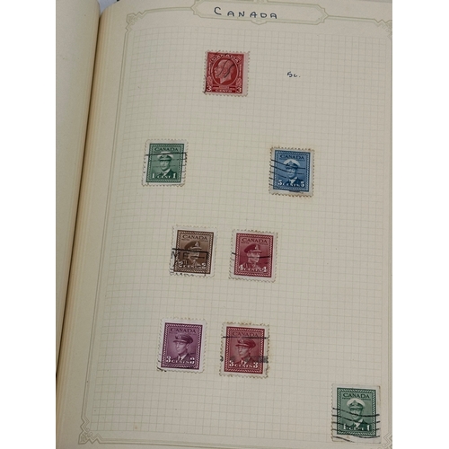 630 - A large collection of stamps in album. Not all pictured.