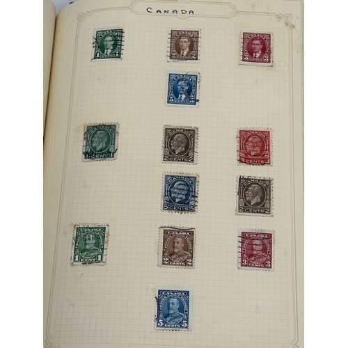 630 - A large collection of stamps in album. Not all pictured.