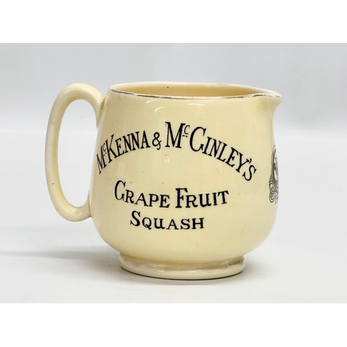 405B - A rare J. A. Campbell & Son McKenna & McGinley’s Grape Fruit Squash “Antora” Tonic Water jug. 10.5x7... 