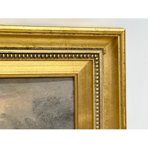 298 - A signed Late 19th/Early 20th Century oil on canvas. Reframed. 55x33cm. Frame 64.5x43.5cm.