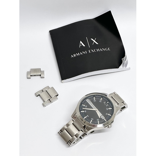 646 - An Armani Exchange AX2103 watch with case.