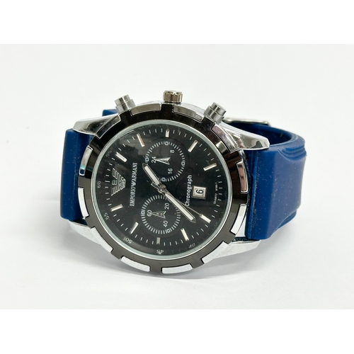 648 - An Emporio Armani 8186 watch with case