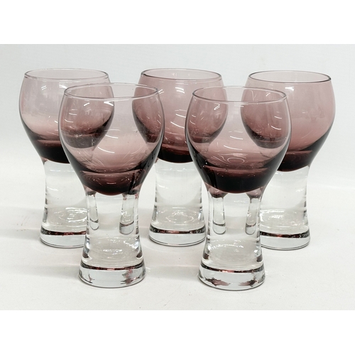 677 - Caithness Glass. A 6 piece “Heather” drinks set by Caithness Glass. Decanter 29cm, and 5 glasses 14c... 