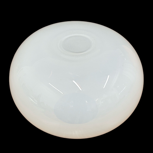 672 - A Late 20th Century Scandinavian opaline glass bulbous vase. 22x15cm