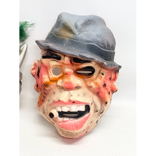 709 - A collection of vintage children’s Halloween masks