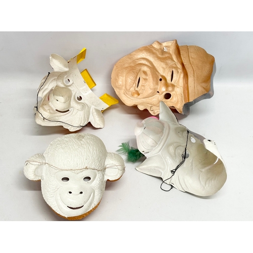 709 - A collection of vintage children’s Halloween masks