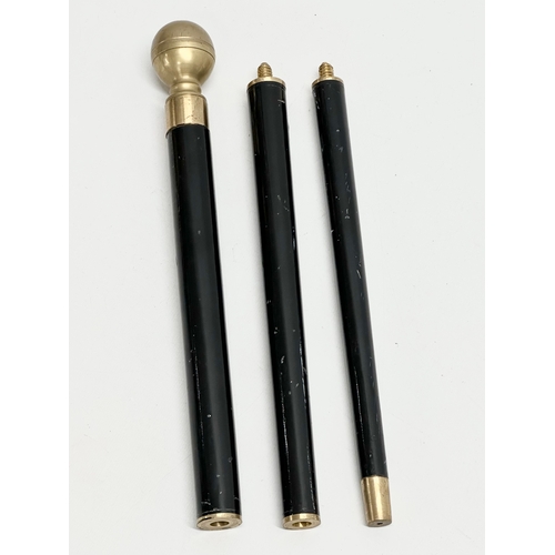 342 - An Early 20th Century gadget cane. 85.5cm