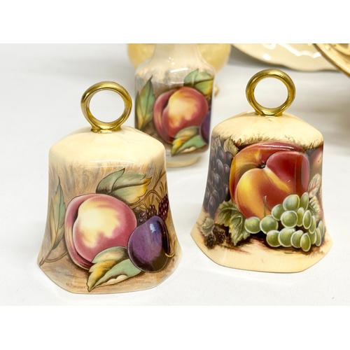 713 - 14 pieces of Aynsley Pottery ‘Orchard Gold’ including 8 signed pieces by N. Brunt and D. Jones. 4 by... 