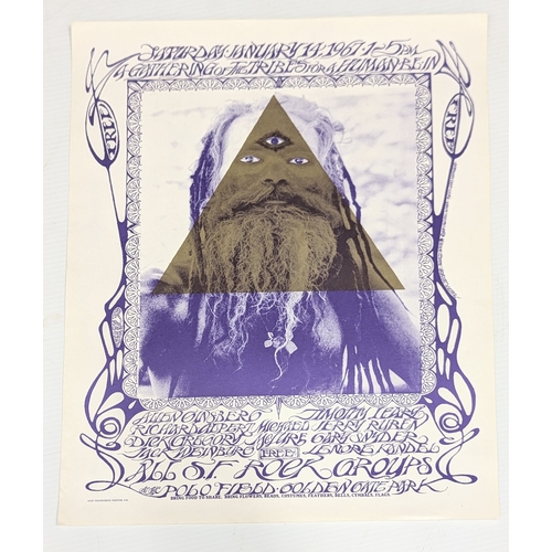 311 - A vintage The Gathering of The Tribes poster, 1967. By artist Stanley Mouse A collaboration designed... 