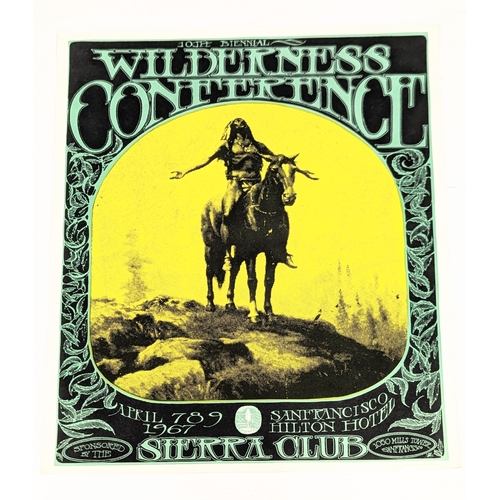 313 - A vintage Wilderness Conference 1967 poster. By the Sierra Club. 37x51cm