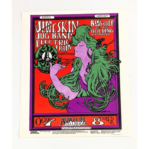 321 - A vintage 1966 Jim Kweskin Jug Band. Big Brother & The Holding Company Poster. 36x50cm