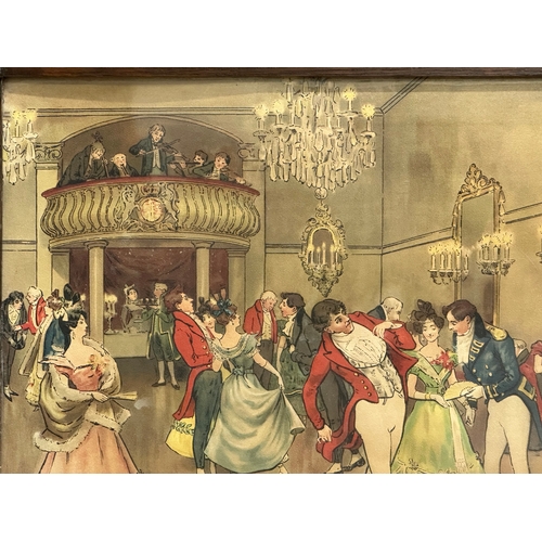 324 - Albert Ludovici I (1820-1894) A watercolour drawing. Early 19th Century Ballroom Scene. 58x38cm. Fra... 