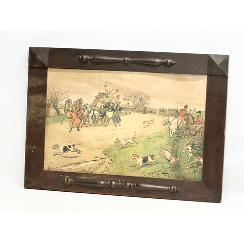 325 - Albert Ludovici (1820-1894) A watercolour drawing. Early 19th Century Hunting Scence. 58.5x38cm. 71.... 